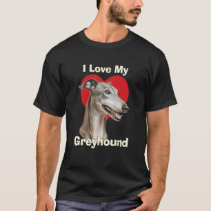I Love My Greyhound Puppy Dog T-Shirt