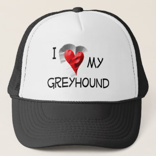 I Love My Greyhound Trucker Hat