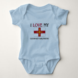 I Love My Guernsey Girlfriend Baby Bodysuit