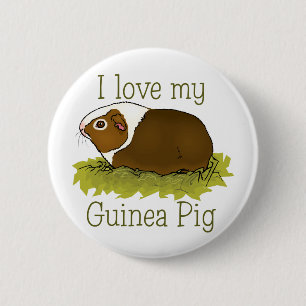 I Love my Guinea Pig 6 Cm Round Badge