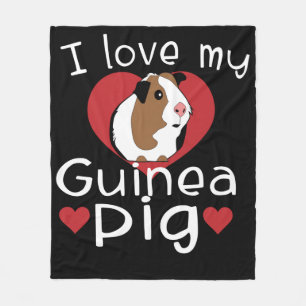 I Love My Guinea Pig Cute Guinea Pig Lovers Fleece Blanket