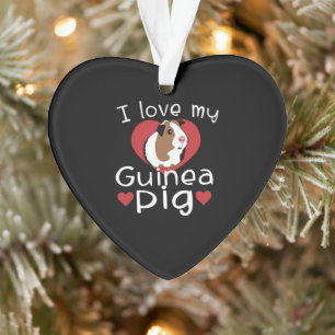 I Love My Guinea Pig Cute Guinea Pig Lovers Ornament