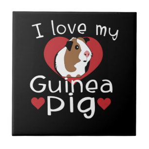 I Love My Guinea Pig Cute Guinea Pig Lovers Tile