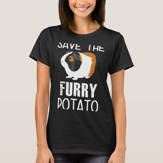 I Love My Guinea Pig Tee Save The Furry Potato (Front)
