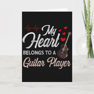 I Love My Guitar Player Husband Wife Gifts Valenti Card