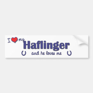 I Love My Haflinger (Male Horse) Bumper Sticker
