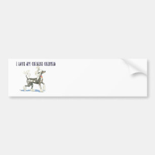 I Love My Hairless Chinese Crested Dog Bumper Sticker