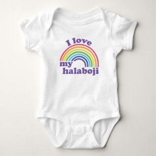 I Love My Halaboji - Cute Rainbow Baby Bodysuit