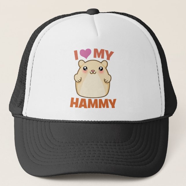 I Love My Hammy Trucker Hat (Front)
