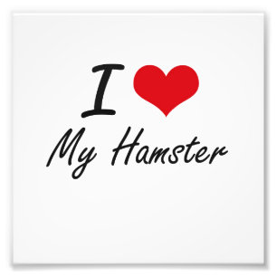 I Love My Hamster Photo Print