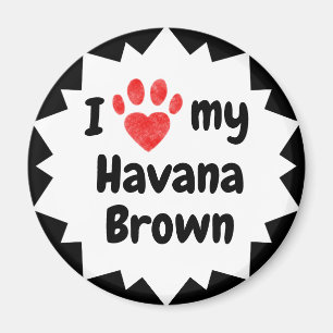 I Love My Havana Brown Cat Magnet