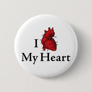 I love My heart 6 Cm Round Badge
