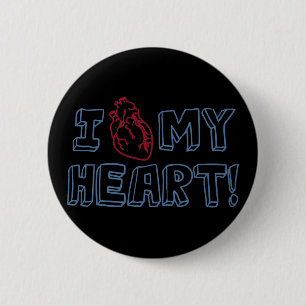I Love My Heart 6 Cm Round Badge