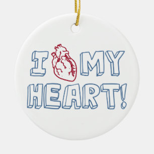 I Love My Heart Ceramic Tree Decoration
