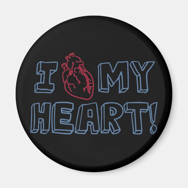 I Love My Heart Magnet (Front)