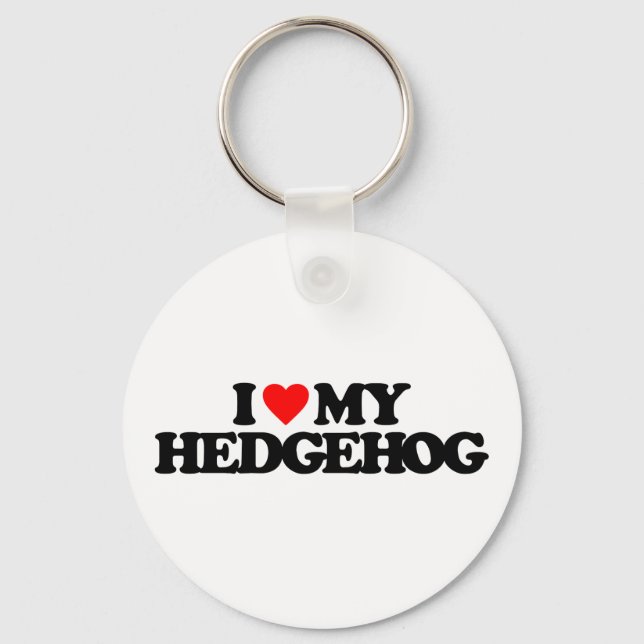 I LOVE MY HEDGEHOG KEY RING (Front)