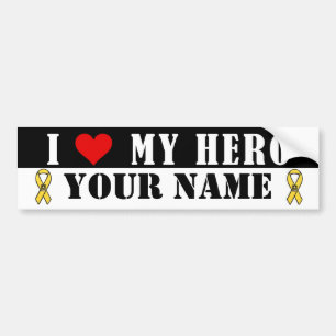 I Love My Hero Military Bumper Sticker