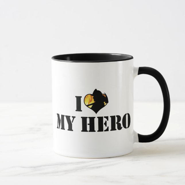 I Love My Hero Mug (Right)