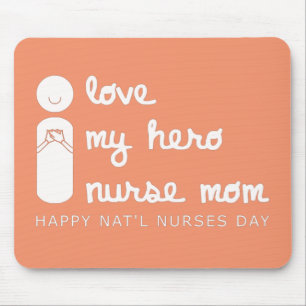 i love my hero nurse mum national nurses day mouse mat