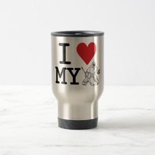 I Love My Hockey Goalie Travel Mug