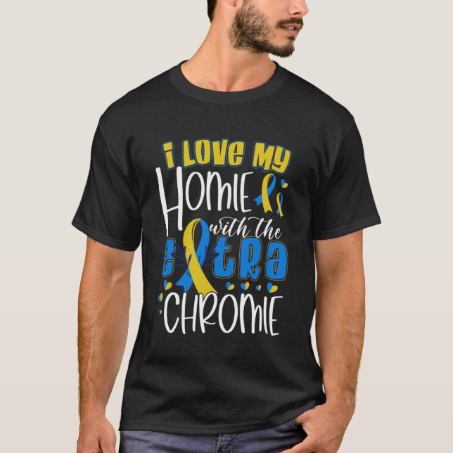 I Love My Homie With An Extra Chromie Dad Mum Kids T-Shirt (Front)