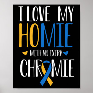 I Love My Homie With An Extra Chromie Down Syndrom Poster