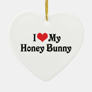 I Love My Honey Bunny Ceramic Tree Decoration