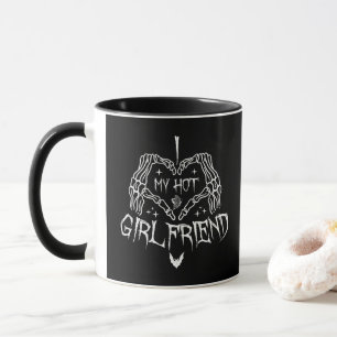I Love My Hot Girlfriend Halloween Skeleton Funny Mug