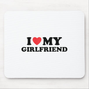 I Love My Hot Girlfriend I Heart My Hot Girlfriend Mouse Mat