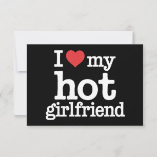 I Love My Hot Girlfriend Valentine's Day Gf Gift  Thank You Card