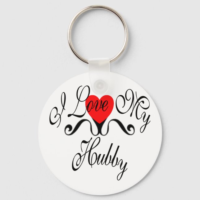 I Love My Hubby Key Ring (Front)