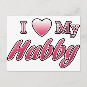 I Love My Hubby Postcard