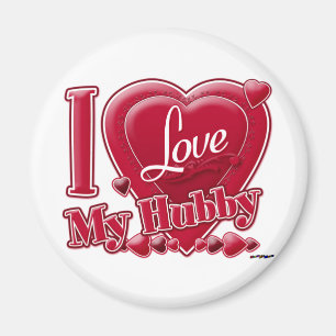 I Love My Hubby red - heart Magnet