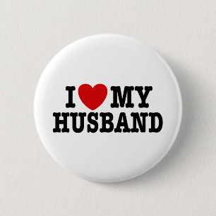 I Love My Husband 6 Cm Round Badge