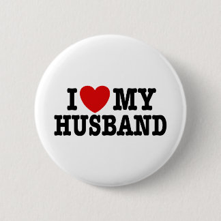 I Love My Husband 6 Cm Round Badge