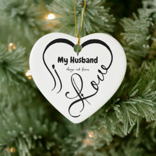 I Love My Husband • Always and forever Ceramic Tree Decoration