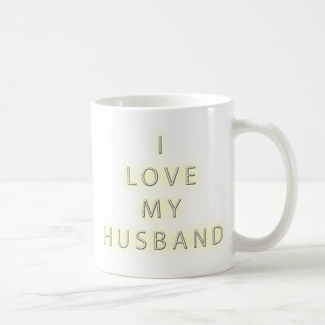 I Love My Husband (Black) Coffee Mug (Right)