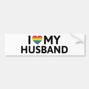 I Love My Husband Bumper Sticker