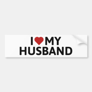 I Love My Husband Bumper Sticker
