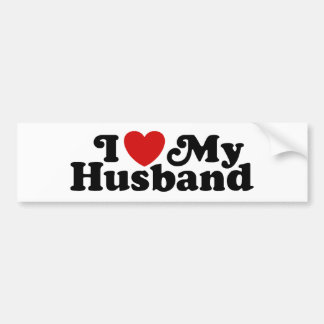 I Love My Husband Bumper Sticker