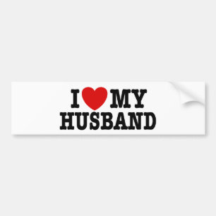 I Love My Husband Bumper Sticker