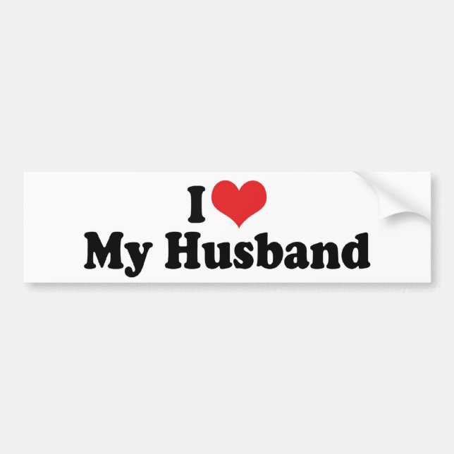 I Love My Husband Bumper Sticker (Front)
