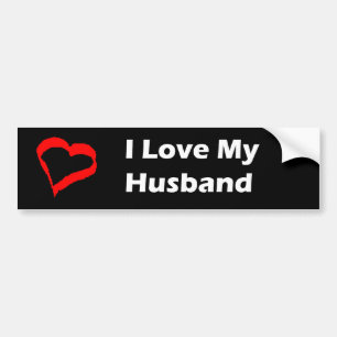 I Love My Husband Bumper Sticker