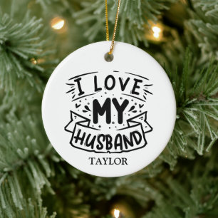 I love My Husband Ceramic Tree Decoration