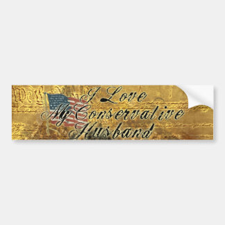 I Love My Husband Conservative Bumper Sticker