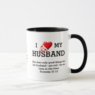 I LOVE MY HUSBAND Custom   Christian   Valentine Mug