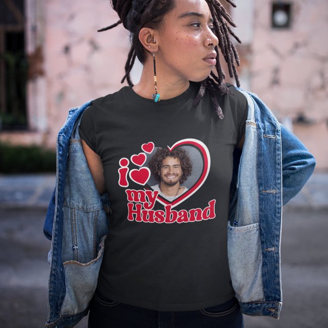 I Love My Husband Heart Photo  T-Shirt (Creator Uploaded)