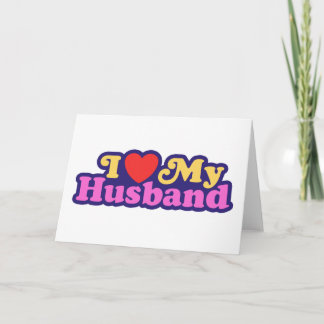 I Love My Husband Holiday Card