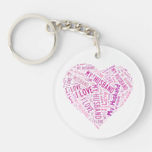 I Love My Husband Key Ring