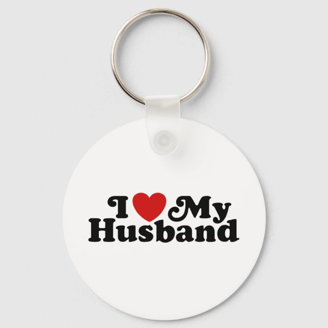 I Love My Husband Key Ring (Front)